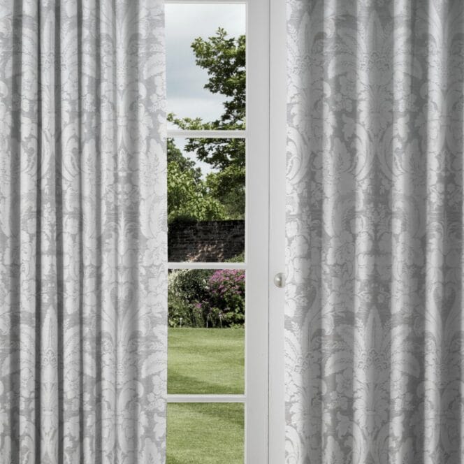 Laura Ashley Martigues Silver Curtains