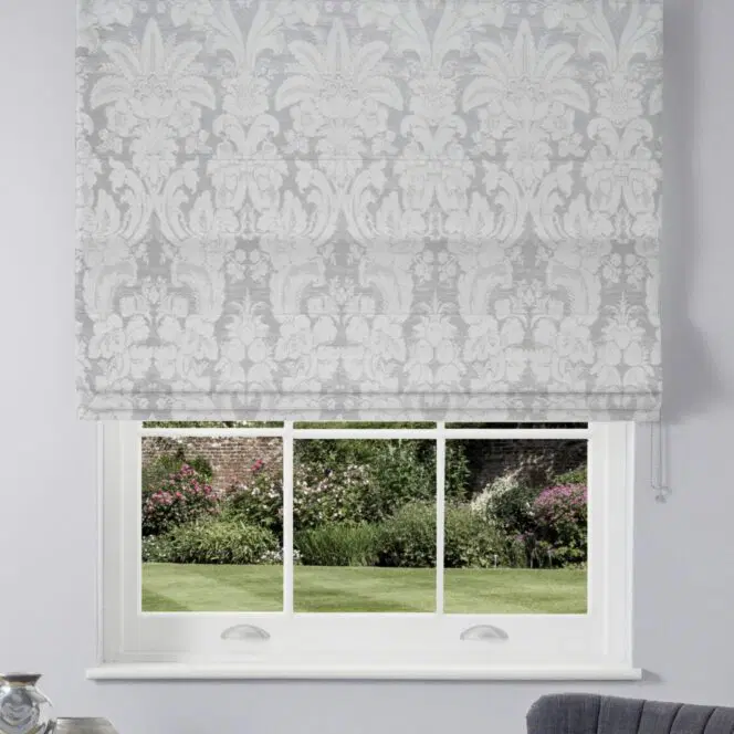 Laura Ashley Martigues Silver Roman Blind