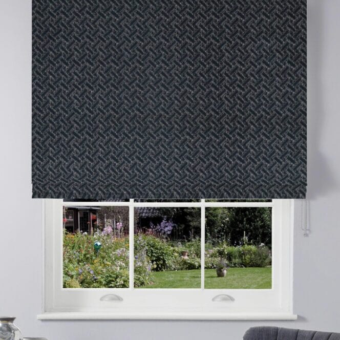 Laura Ashley Oriana French Navy Roman Blind