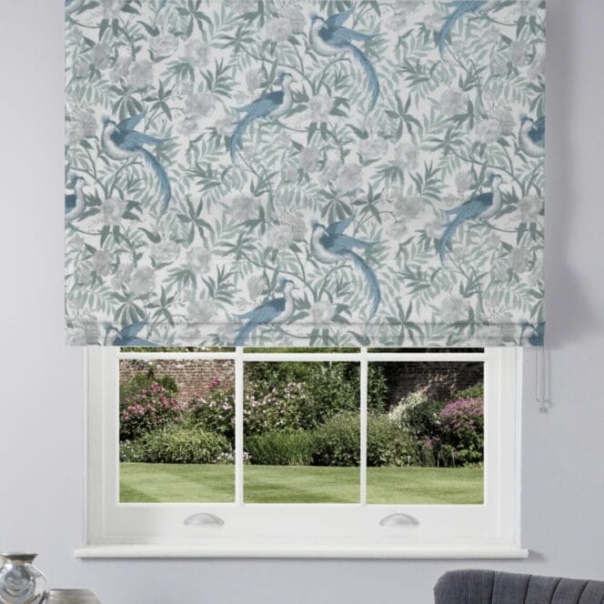 Laura Ashley Osterley Birds Seaspray Roman Blind