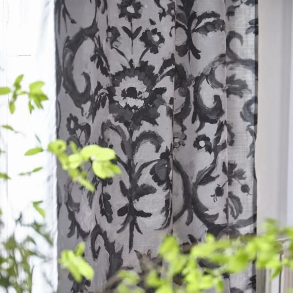 Designers Guild Guerbois Charcoal Curtain