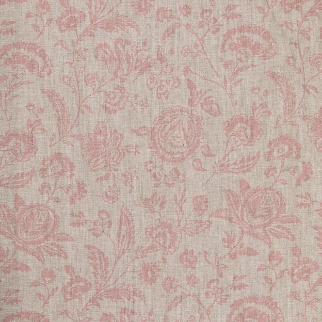Cabbages & Roses Provence Toile Pink on Natural Fabric