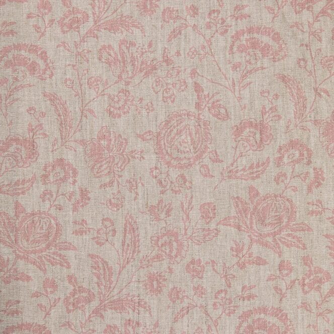 Cabbages & Roses Provence Toile Pink on Natural Roman Blind