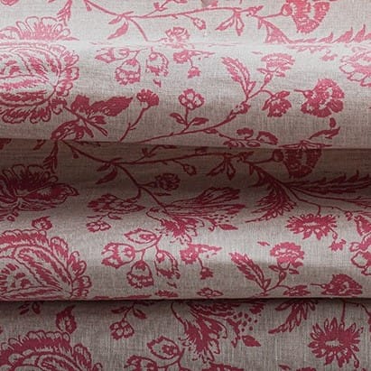 Cabbages & Roses Provence Toile Berry Red on Natural Roman Blind Cabbages & Roses Provence Toile Berry Red on Natural Roman Blind