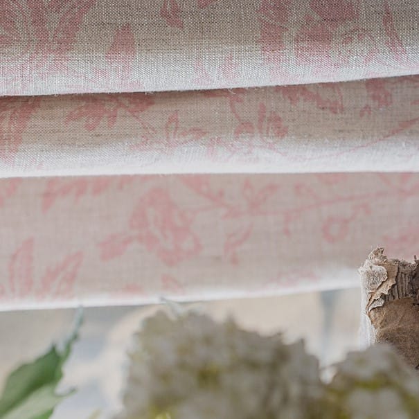 Cabbages & Roses Provence Toile Pink on Natural Roman Blind Cabbages & Roses Provence Toile Pink on Natural Roman Blind