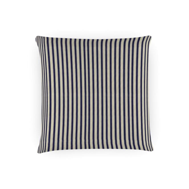 Ian Mankin Ticking Stripe Navy Cushion