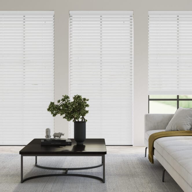 Sustainable Bamboo Wooden Blind White