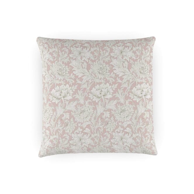 Morris & Co Chrysanthemum Toile Cochineal Pink Cushion