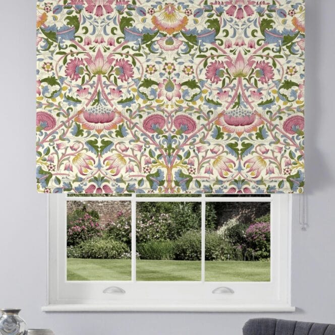 Morris & Co Lodden Blush Woad Roman Blind