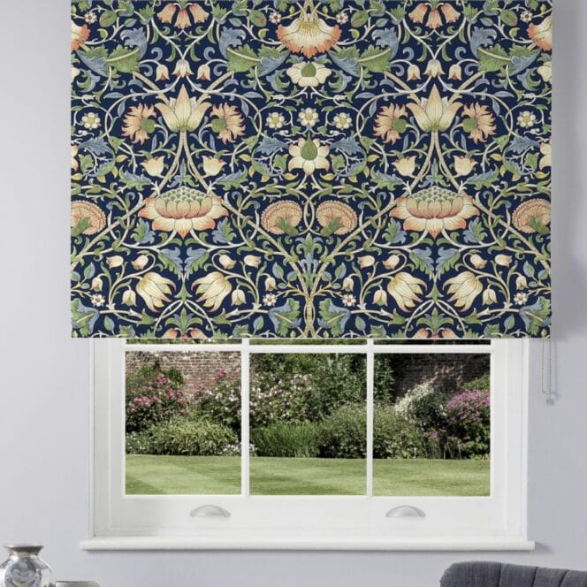 Morris & Co Lodden Indigo Mineral Roman Blind