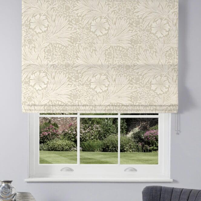 Morris & Co Marigold Linen Ivory Roman Blind