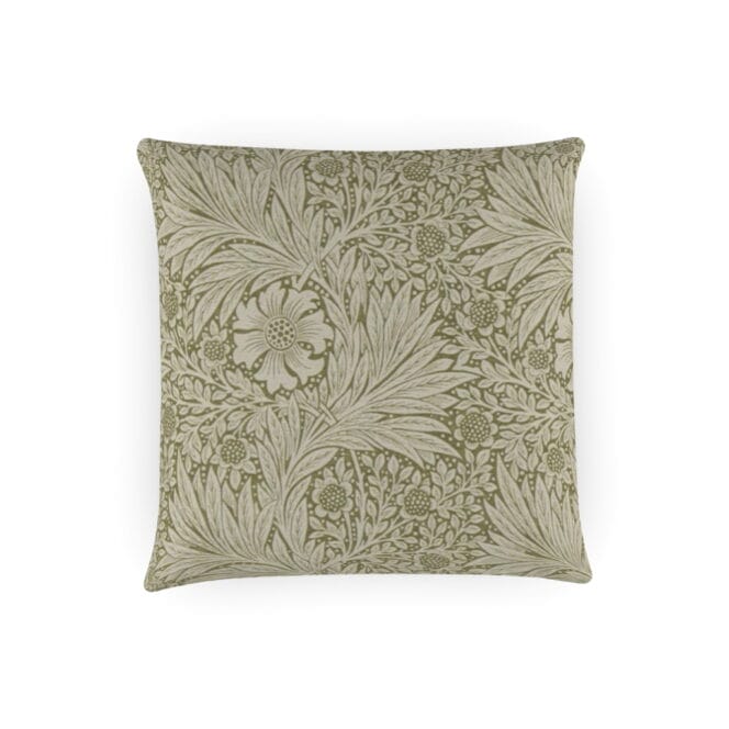 Morris & Co Marigold Olive Linen Cushion