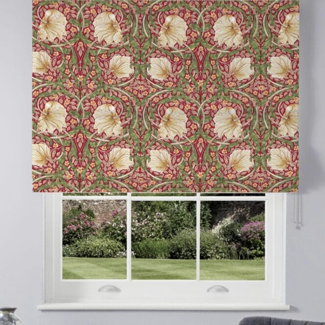 Morris & Co Pimpernil Red Thyme Roman Blind