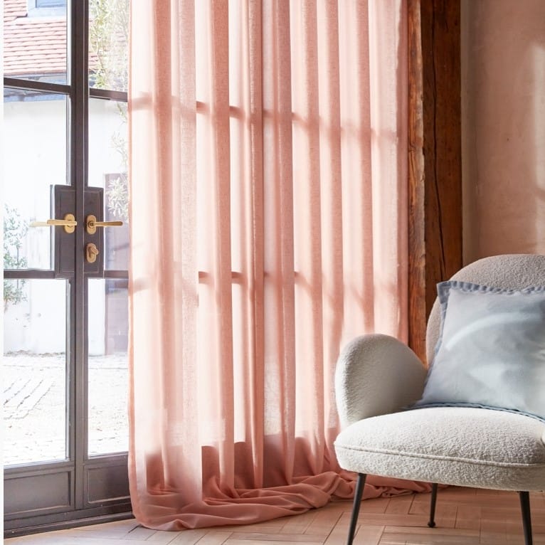 Tranquil rosebud curtains