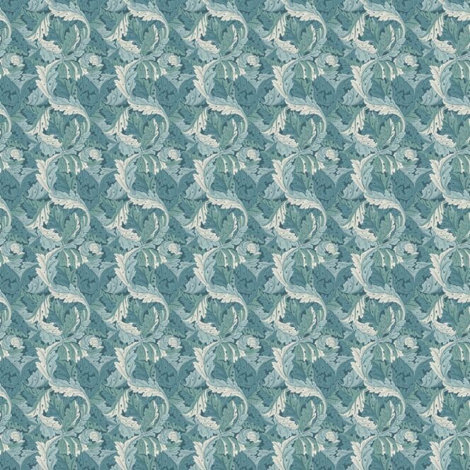 Mini Acanthus Teal Fabric