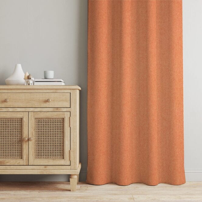 Orange made to measure curtain