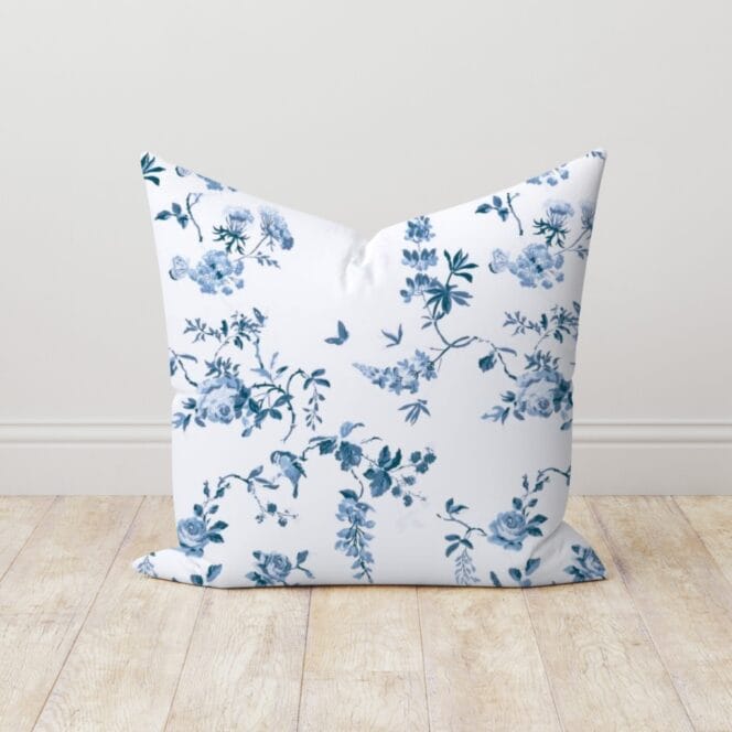 Cath Kidston Birds and Roses Blue Cushions