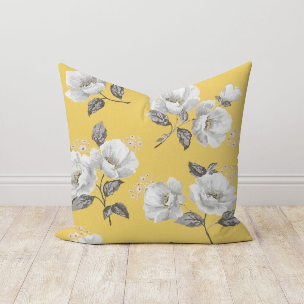 Cath Kidston Wild Poppies Citrine Cushion | Sewing House