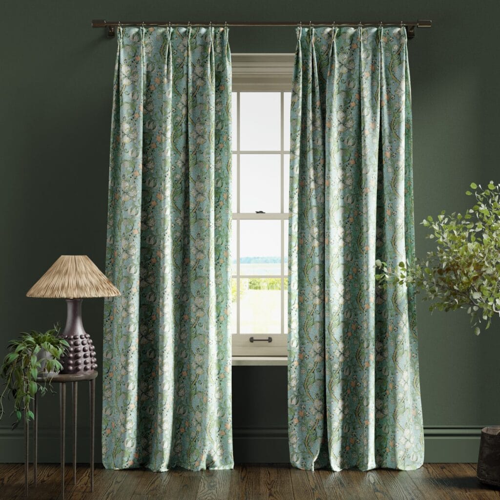 Mini Golden Lily Apple Blush Curtains