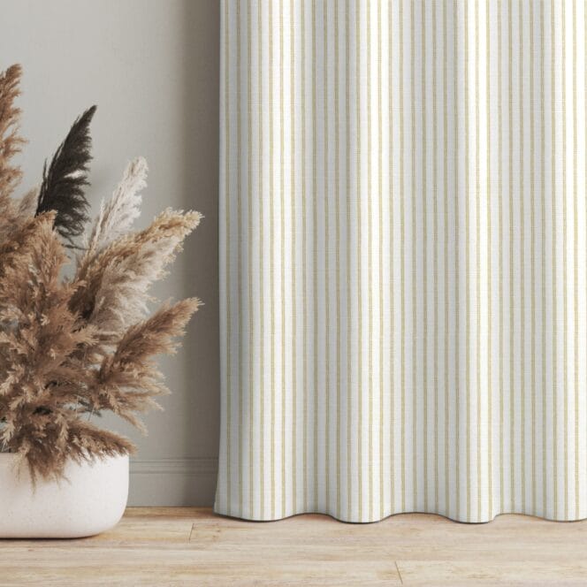 Laura Ashley Candy Stripe Dijon Curtains