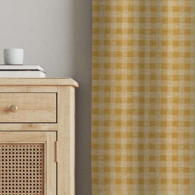 Laura Ashley Gingham Dijon Curtains