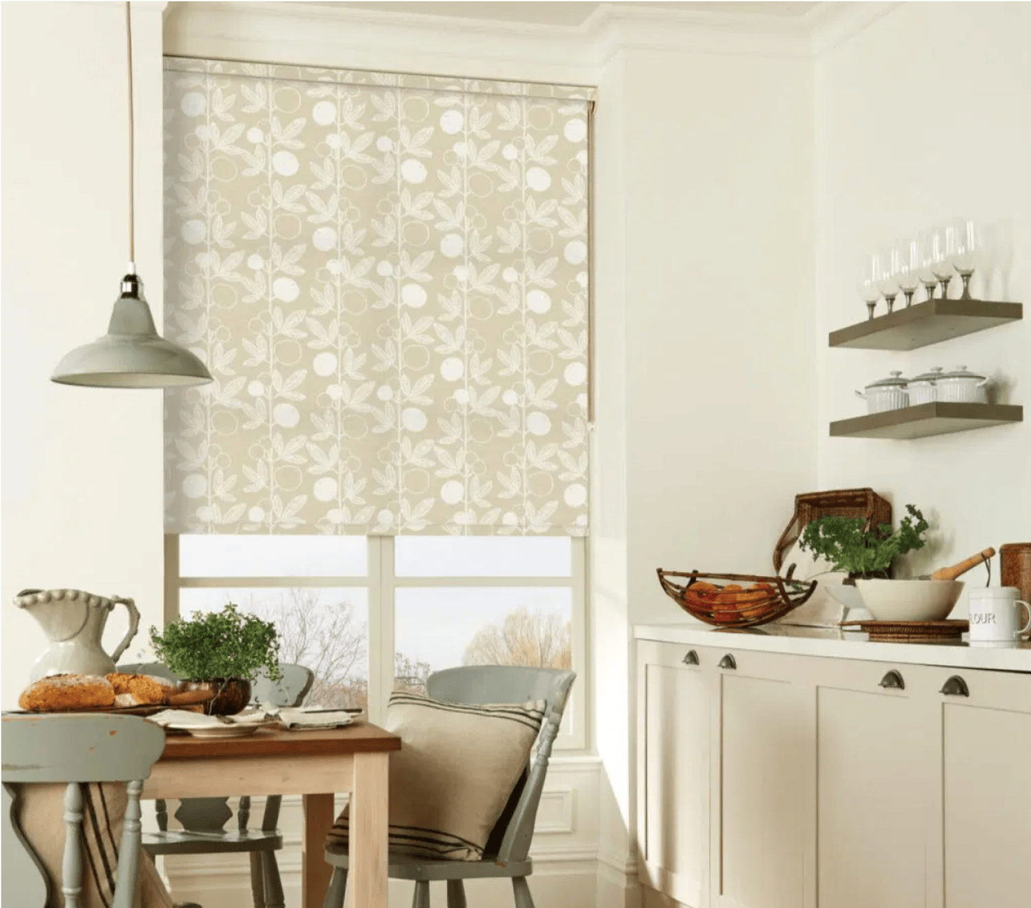 Orange Grove Husk Roller Blind