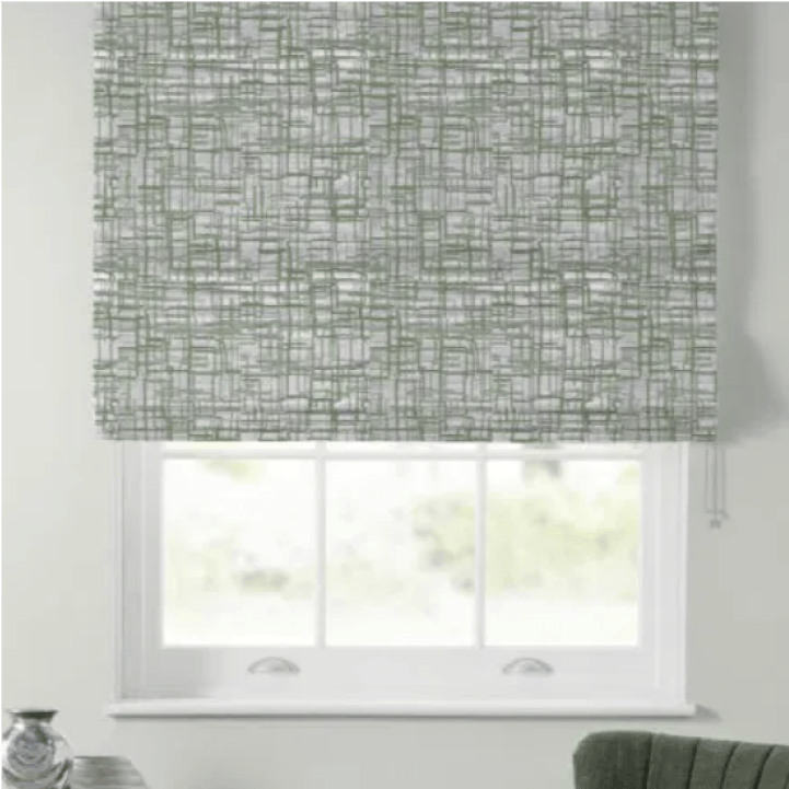 Pavia Green Roman Blind
