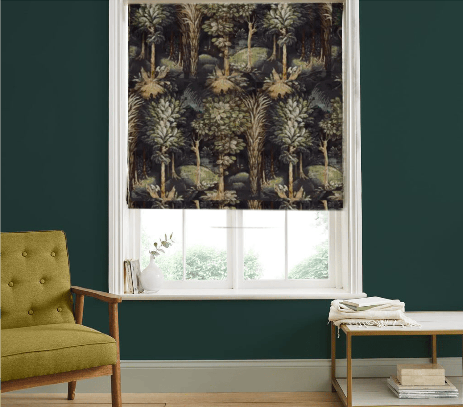 Forbidden Forest Ebony Roman Blind
