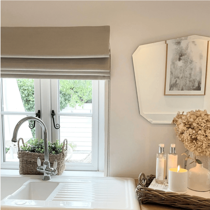 Rustic Linen Roman Blind