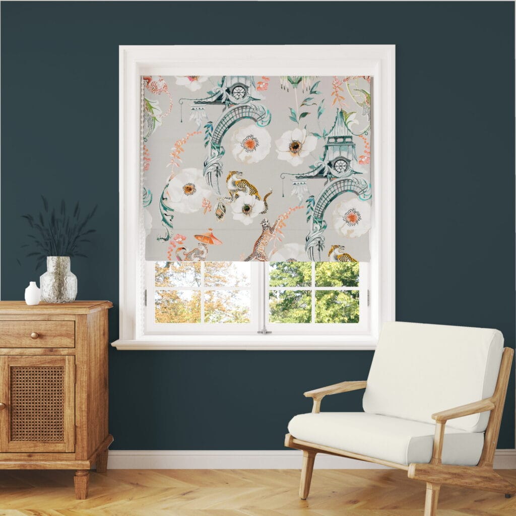 Temperley London x Romo Euphoria Coral Island Roman Blind