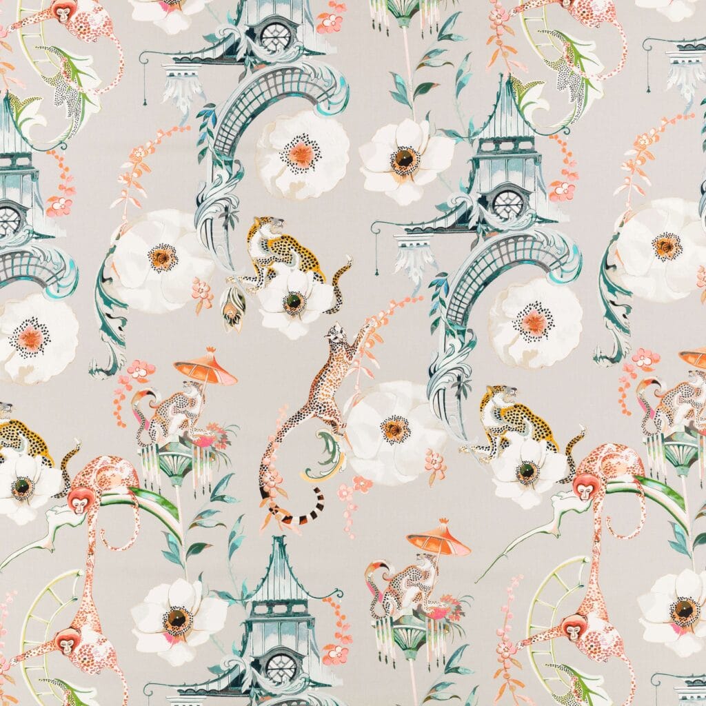 Temperley London x Romo Euphoria Coral Island Roman Blind