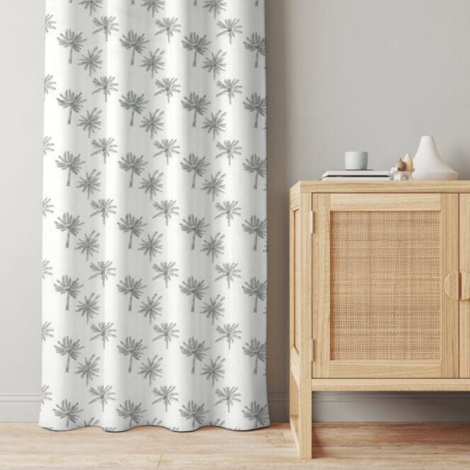 Little Palm Silver Curtains