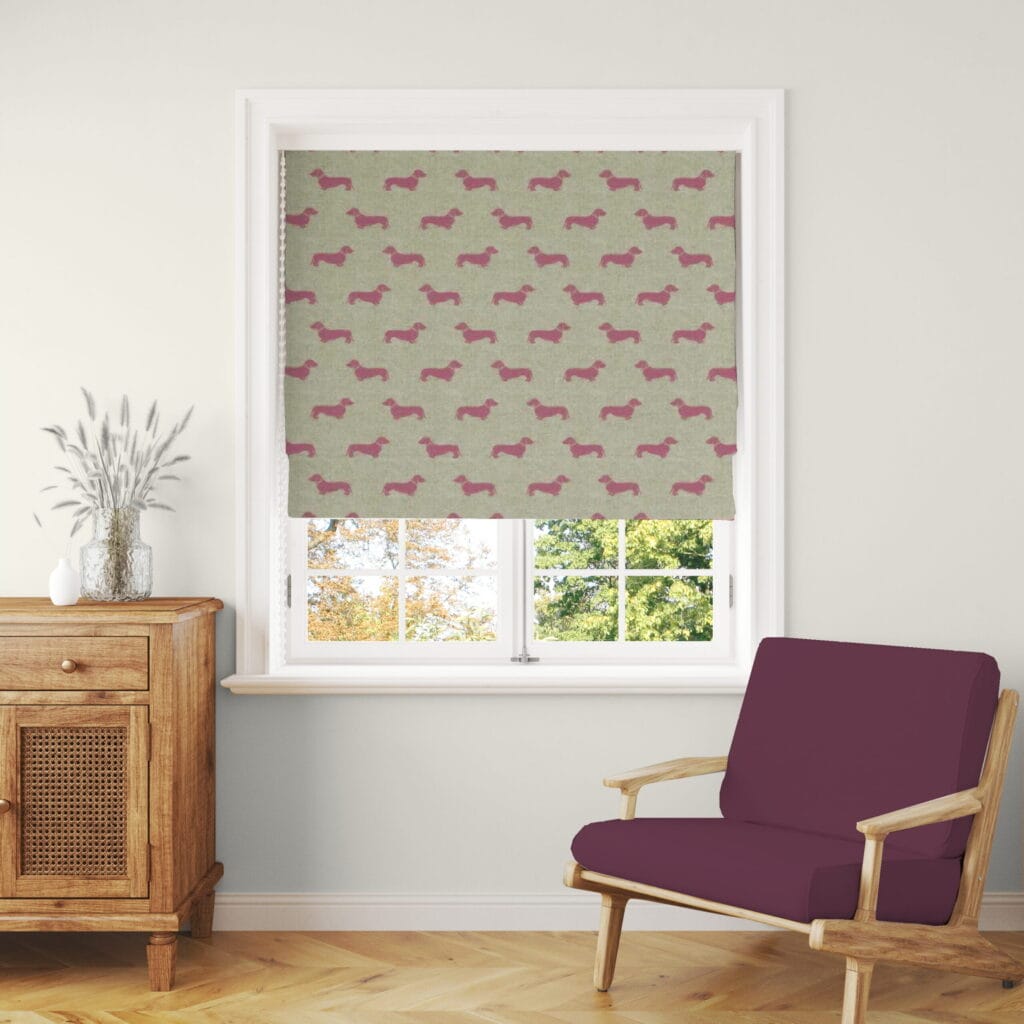 Emily Bond Peggy Raspberry Roman Blind Emily Bond Peggy Raspberry Roman Blind