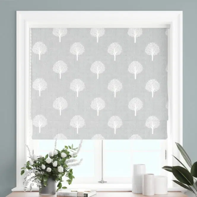 Emily Bond Yew Tree Pebble Roman Blind