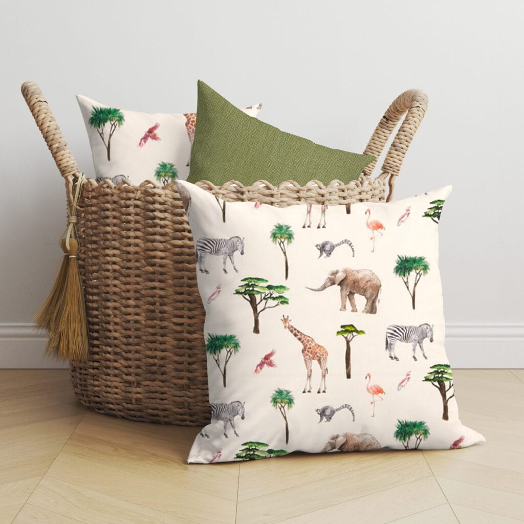 On Safari Jungle Cushion The Sewing House