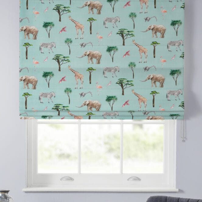 On Safari Rainbow Roman Blind