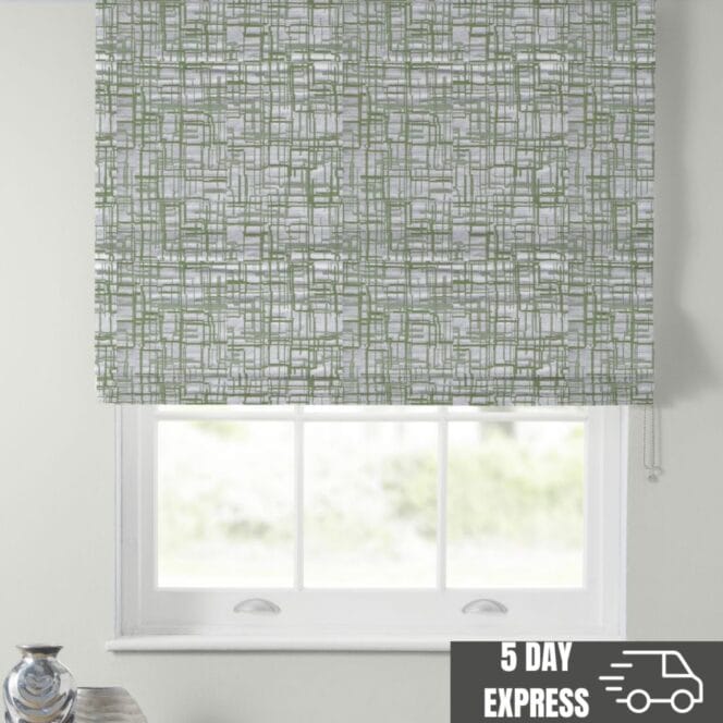 next day delivery green roman blind