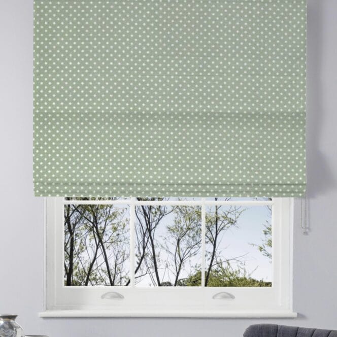 Laura Ashley Louise Star Sage Roman Blind