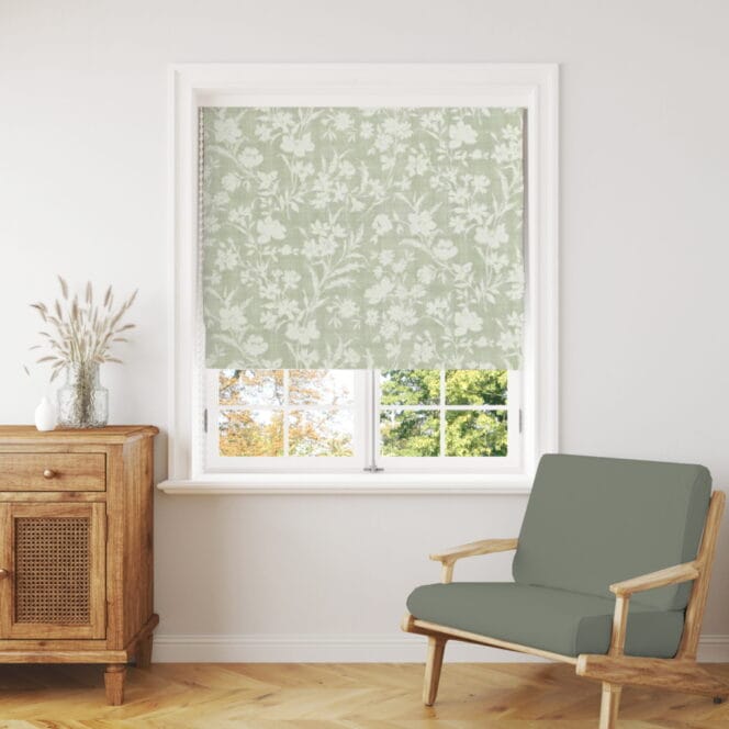 Laura Ashley Rye Hedgerow Green Roman Blind