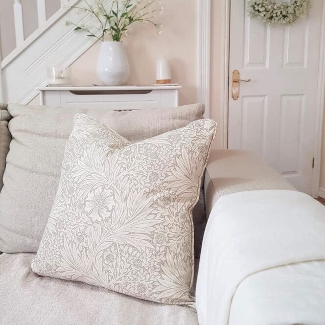 Morris & Co Marigold Linen Ivory Cushion Morris & Co Marigold Linen Ivory Cushion