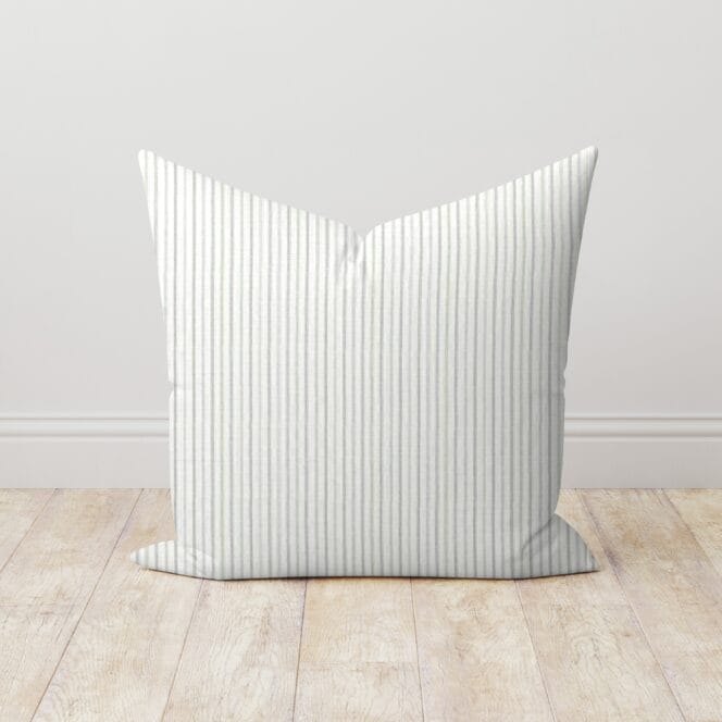 Laura Ashley Candy Stripe Dove Grey Cushion