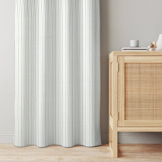 Laura Ashley Candy Stripe Newport Blue Curtains