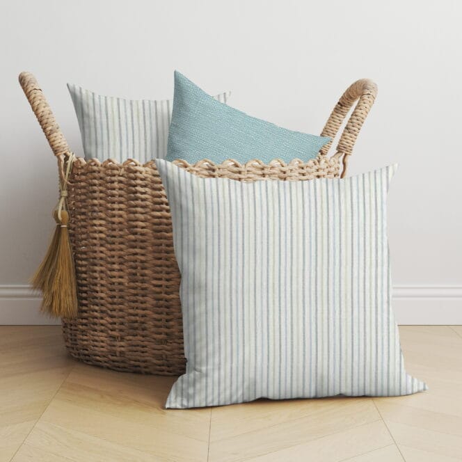Laura Ashley Candy Stripe Newport Blue Cushion