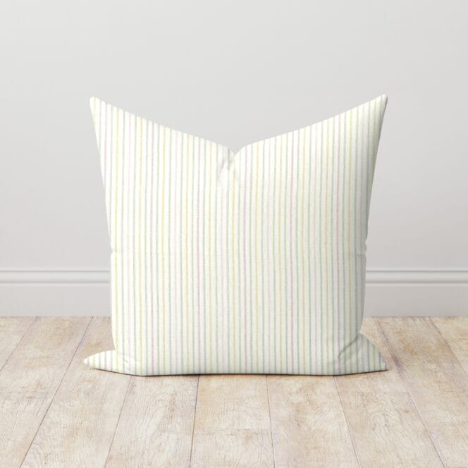 Laura Ashley Candy Stripe Pale Ochre Cushion