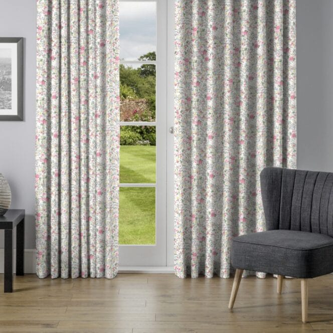 Laura Ashley Rowena Peony Pink Curtains