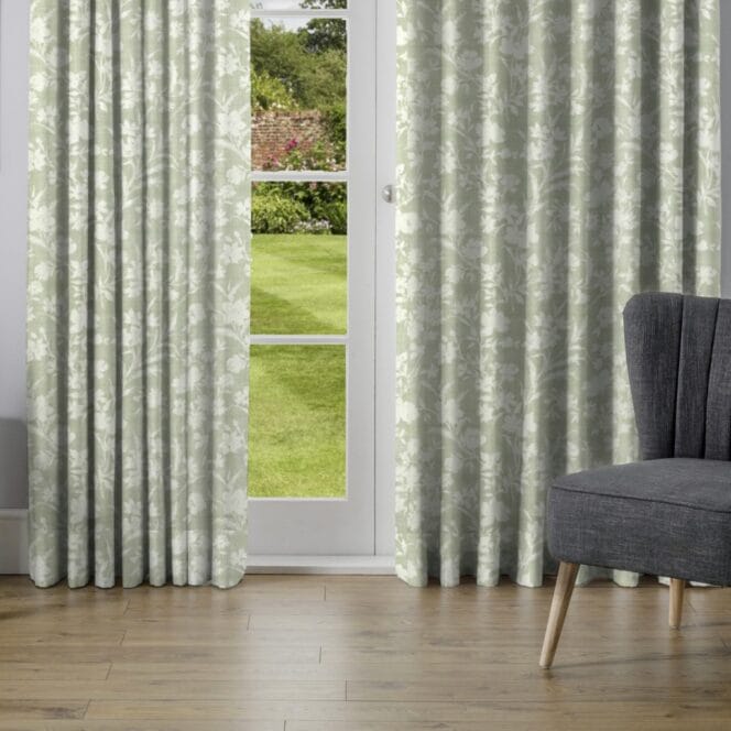 Laura Ashley Rye Hedgerow Green Curtains