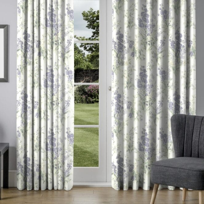 Laura Ashley Stocks Lavender Curtains