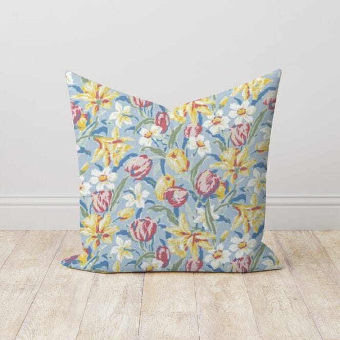 Laura Ashley Tulips China Blue Cushion