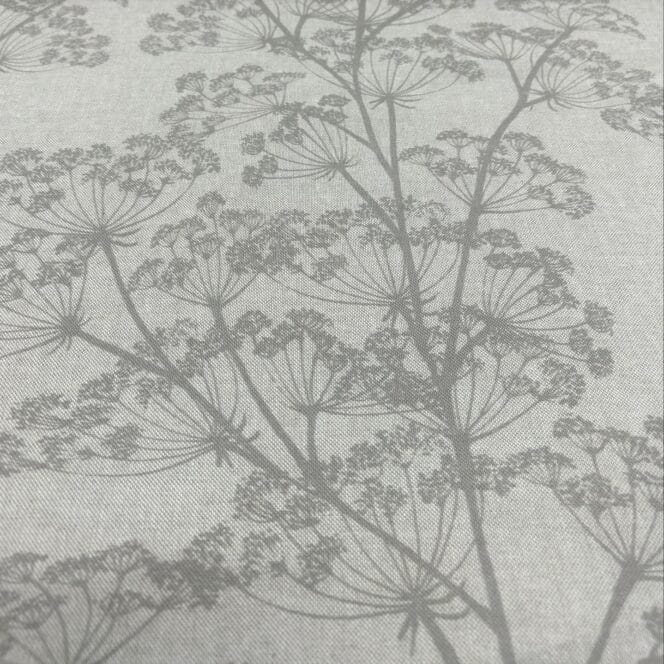 Sewing House Cow Parsley Grey on Natural Fabric Sewing House Cow Parsley Grey on Natural Fabric