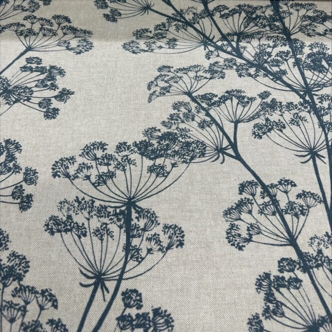 Sewing House Cow Parsley Indigo On Natural Fabric Sewing House Cow Parsley Indigo On Natural Fabric